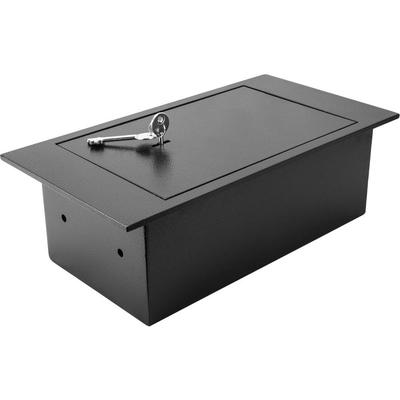 BARSKA 0.22 cu. ft. Steel Floor Safe With Key Lock, Black