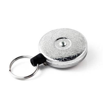 KEY-BAK Original HD Retractable Keychain with 48 in. Retractable Cord, Chrome Front, Steel Belt Clip