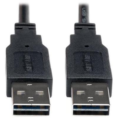 Tripp Lite UR020-010 Universal/Reversible USB 2.0 A-Male to A-Male Cable, 10'