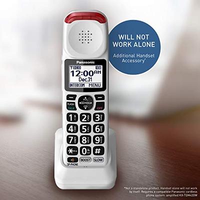 Panasonic KX-TGMA44W Amplified Additional Cordless Handset for KX-TGM420W, White