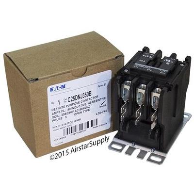 Eaton / Cutler Hammer C25DNJ350B 50mm DP Contactor , 3-Pole , 50 Amp , 240 VAC Coil Voltage