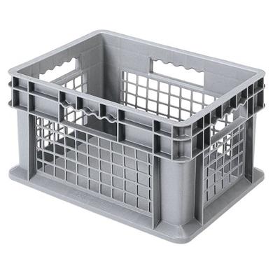 Akro-Mils 37678 24-Inch by 16-Inch by 8-Inch Straight Wall Container Tote with Mesh Sides and Solid