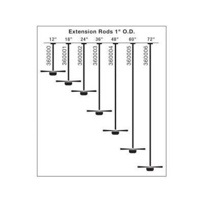 Kichler 360006BSS Brushed Stainless Steel Traditional / Classic 72" Extension Rod Accessory 360006