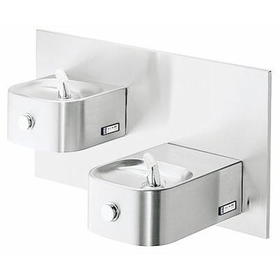 Elkay ADA Wall Mount Bi-Level Soft Sides Fountain (EDFP217C) - Stainless Steel