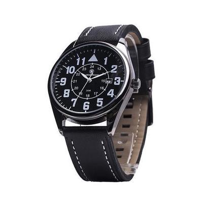 Smith & Wesson The Civilian Men's Round Face Leather Watch SWW-6063