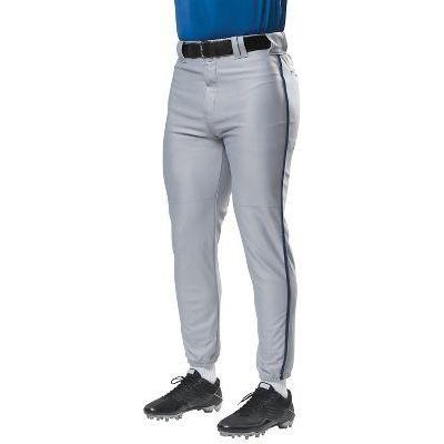 A4 A4 Youth WarpedKnit Piped Baseball Pant , Gray|Navy, x-small