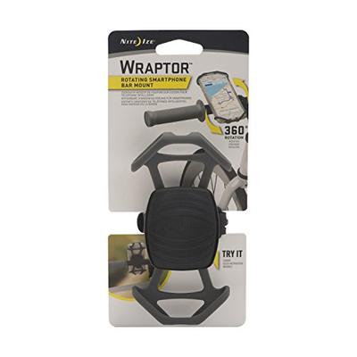 Nite Ize Wraptor, Rotating Smartphone Bar Mount, Charcoal