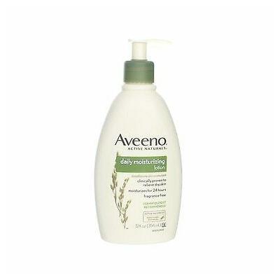 4 Pack Aveeno Active Naturals Daily Moisturizing Lotion, Fragrance Free, 12 F...