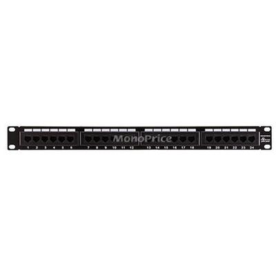 MonoPrice 24 Port Cat6 Patch Panel 110 Type (568A/B Compatible)