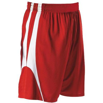 Don Alleson Athletic Adult Unisex Reversible Basketball Shorts , Scarlet|White, large