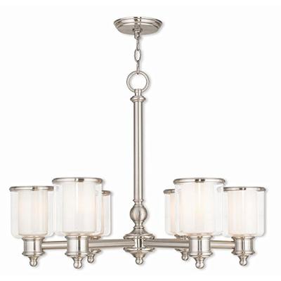 Livex Lighting 40206-91 Middlebush 6 Light Brushed Nickel Chandelier