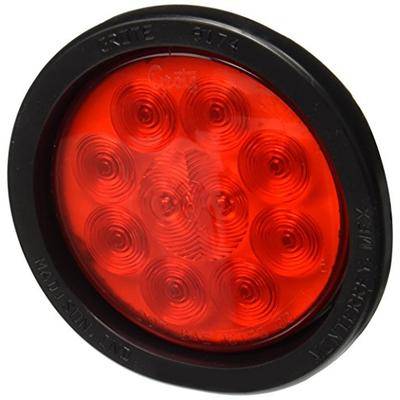 Grote 53462 Red SuperNova 4" 10-Diode Pattern LED Stop Tail Turn Lights (Male Pin (53252 + 91740 + 6