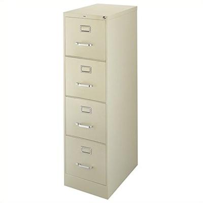 22" Deep 4-Drawer Letter-Size Commercial Vertical File, Fully Assembled