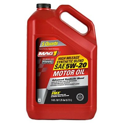 Warren Distribution Mag1 Mg53sh3q High Mileage Synthetic Blend Motor Oil With Fmx, 5w-30, 5 Qt (Pack