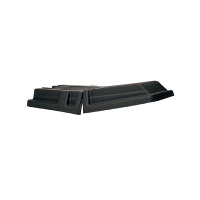 Trash Receptacles 1 cu. yd. Black Tilt Truck Hinged Dome Top Lid FG131700BLA