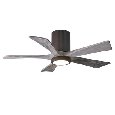 Matthews Fan Company Irene 42 Inch Flush Mount Fan with Light Kit - IR5HLK-TB-BW-42
